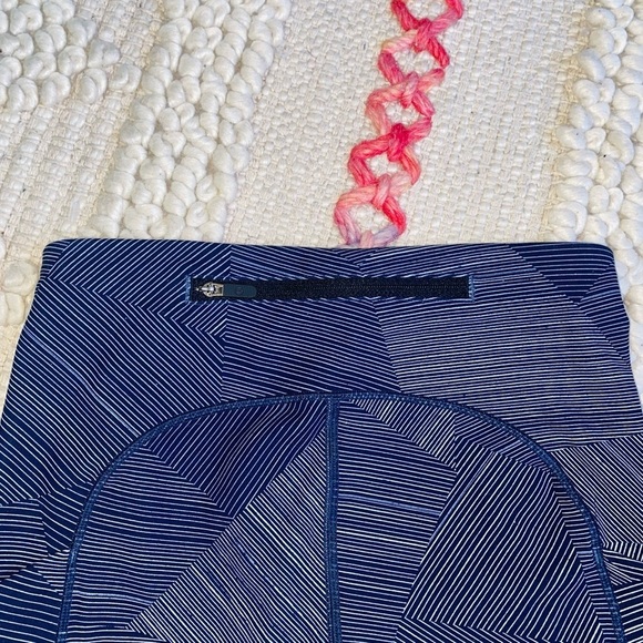 Lululemon Speed Up Crop Legging Tight Etch Hail Midnight Navy - Picture 5 of 15